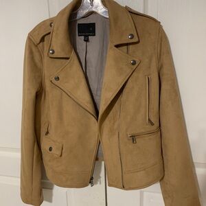Banana Republic Women's Camel Suede Moto Jacket